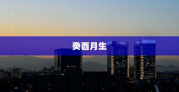 癸酉月生