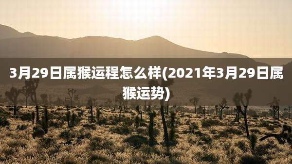 3月29日属猴运程怎么样(2021年3月29日属猴运势)