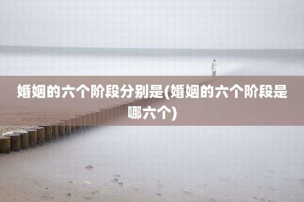 婚姻的六个阶段分别是(婚姻的六个阶段是哪六个)
