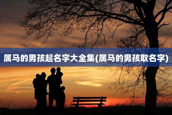 属马的男孩起名字大全集(属马的男孩取名字)