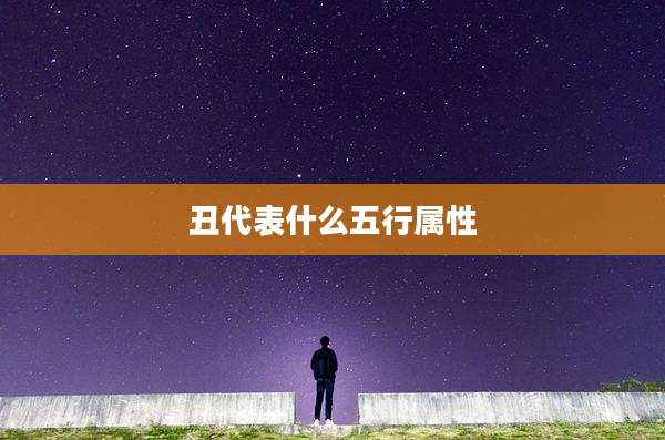 丑代表什么五行属性