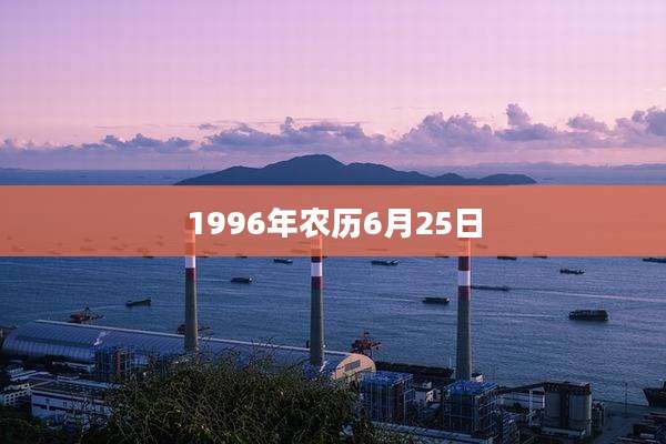 1996年农历6月25日