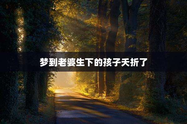 梦到老婆生下的孩子夭折了