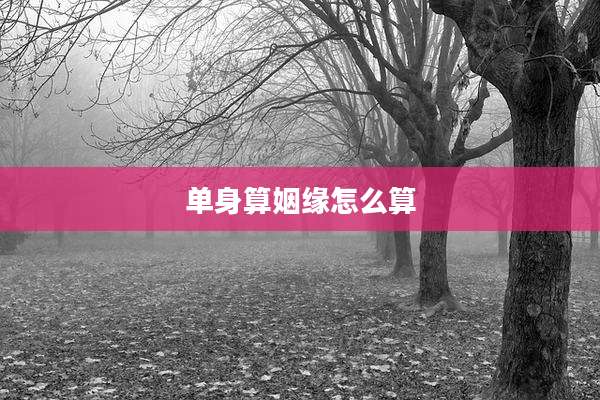 单身算姻缘怎么算