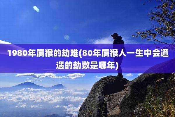 1980年属猴的劫难(80年属猴人一生中会遭遇的劫数是哪年)