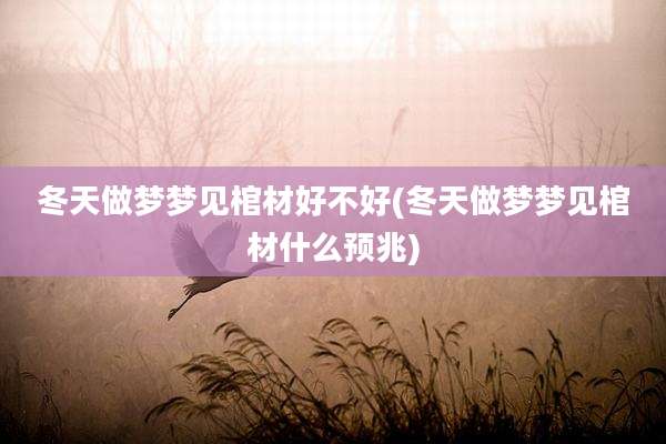 冬天做梦梦见棺材好不好(冬天做梦梦见棺材什么预兆)