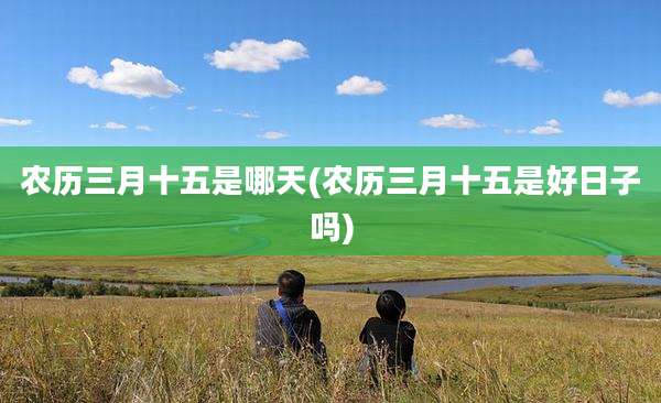 农历三月十五是哪天(农历三月十五是好日子吗)