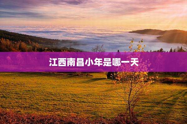 江西南昌小年是哪一天