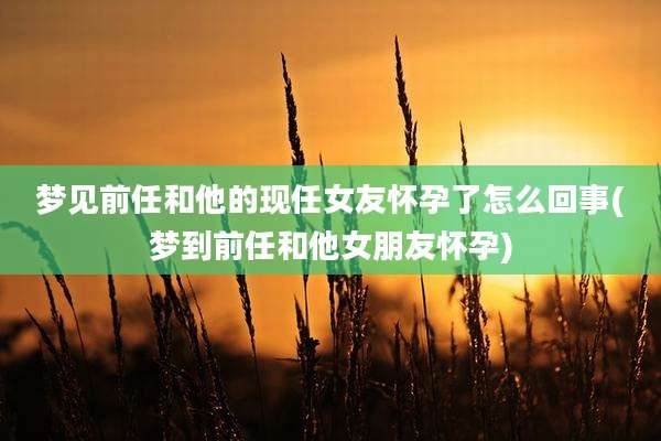 梦见前任和他的现任女友怀孕了怎么回事(梦到前任和他女朋友怀孕)