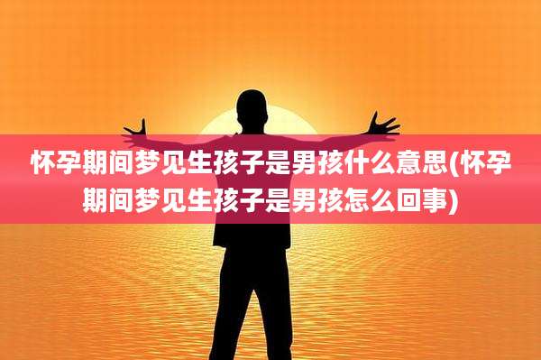 怀孕期间梦见生孩子是男孩什么意思(怀孕期间梦见生孩子是男孩怎么回事)
