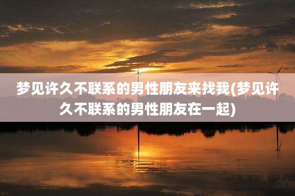 梦见许久不联系的男性朋友来找我(梦见许久不联系的男性朋友在一起)