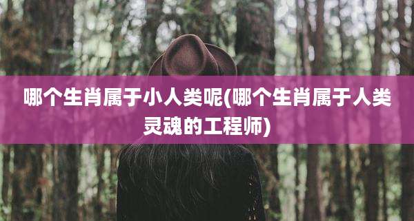 哪个生肖属于小人类呢(哪个生肖属于人类灵魂的工程师)