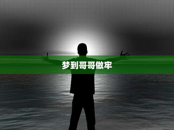 梦到哥哥做牢