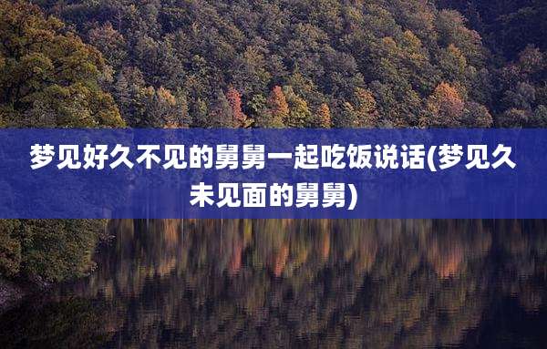 梦见好久不见的舅舅一起吃饭说话(梦见久未见面的舅舅)