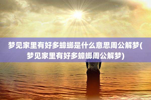 梦见家里有好多蟑螂是什么意思周公解梦(梦见家里有好多蟑螂周公解梦)