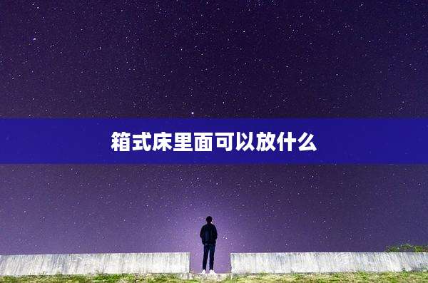 箱式床里面可以放什么