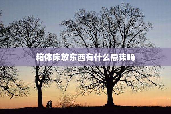 箱体床放东西有什么忌讳吗