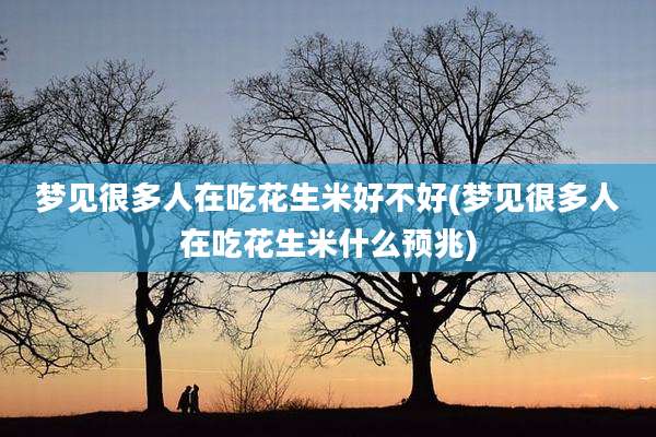 梦见很多人在吃花生米好不好(梦见很多人在吃花生米什么预兆)