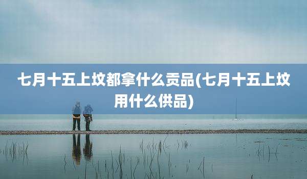 七月十五上坟都拿什么贡品(七月十五上坟用什么供品)