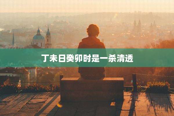 丁未日癸卯时是一杀清透
