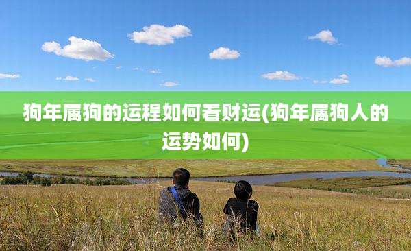 狗年属狗的运程如何看财运(狗年属狗人的运势如何)