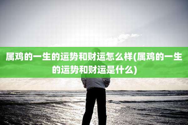 属鸡的一生的运势和财运怎么样(属鸡的一生的运势和财运是什么)
