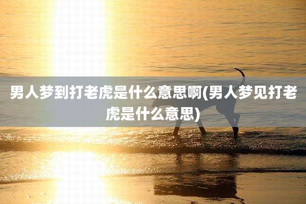 男人梦到打老虎是什么意思啊(男人梦见打老虎是什么意思)