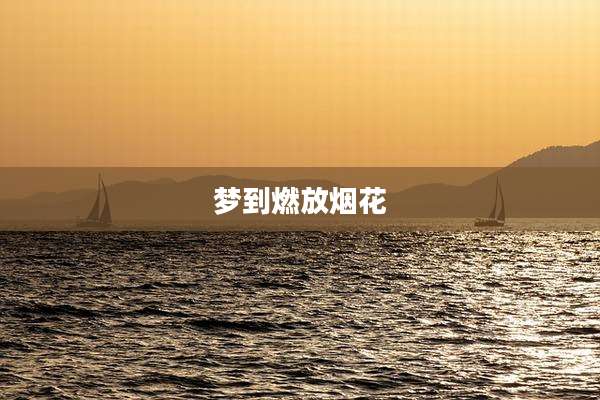 梦到燃放烟花