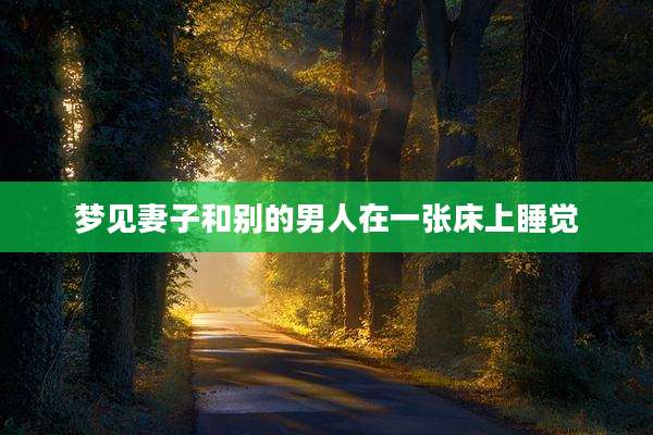 梦见妻子和别的男人在一张床上睡觉