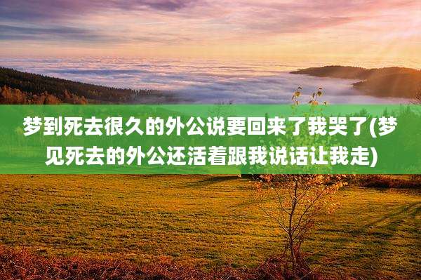 梦到死去很久的外公说要回来了我哭了(梦见死去的外公还活着跟我说话让我走)