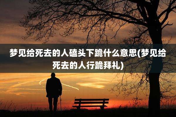 梦见给死去的人磕头下跪什么意思(梦见给死去的人行跪拜礼)