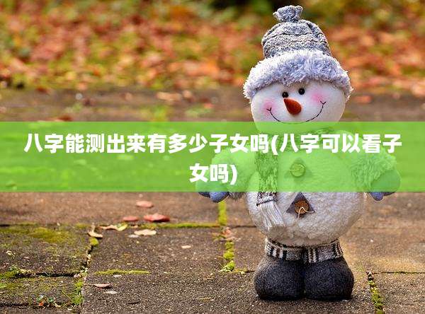 八字能测出来有多少子女吗(八字可以看子女吗)