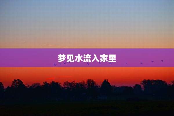 梦见水流入家里