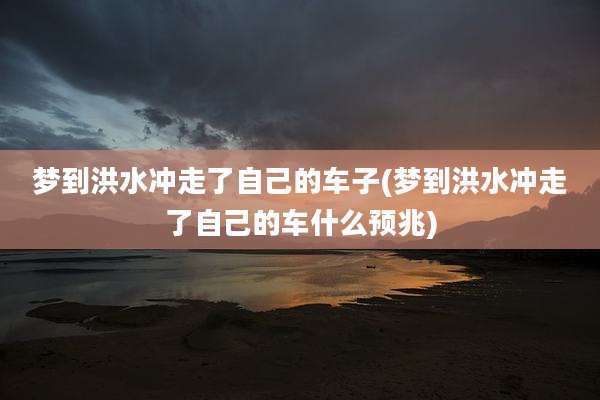 梦到洪水冲走了自己的车子(梦到洪水冲走了自己的车什么预兆)