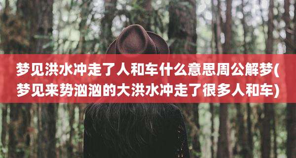 梦见洪水冲走了人和车什么意思周公解梦(梦见来势汹汹的大洪水冲走了很多人和车)
