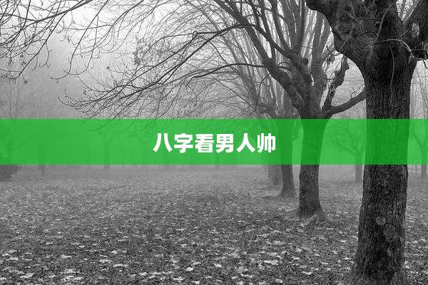 八字看男人帅