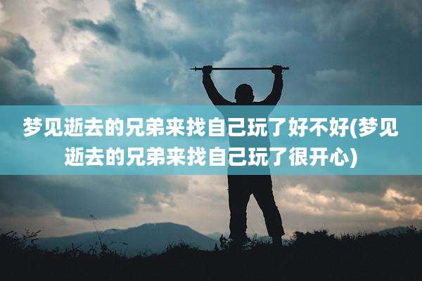 梦见逝去的兄弟来找自己玩了好不好(梦见逝去的兄弟来找自己玩了很开心)