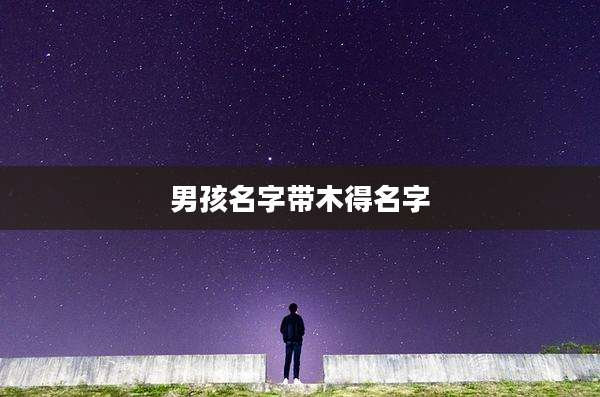 男孩名字带木得名字