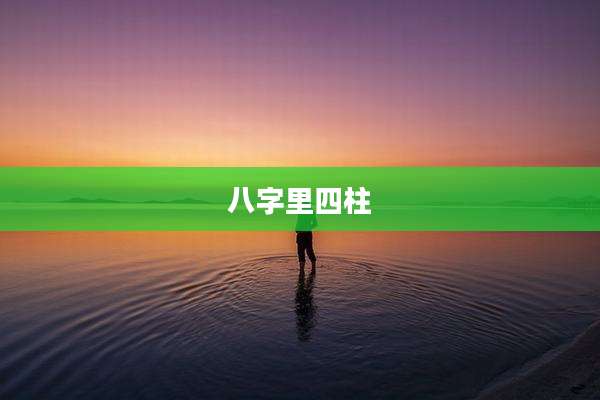 八字里四柱