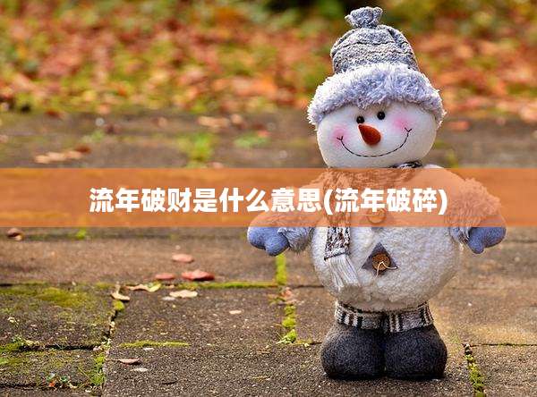 流年破财是什么意思(流年破碎)