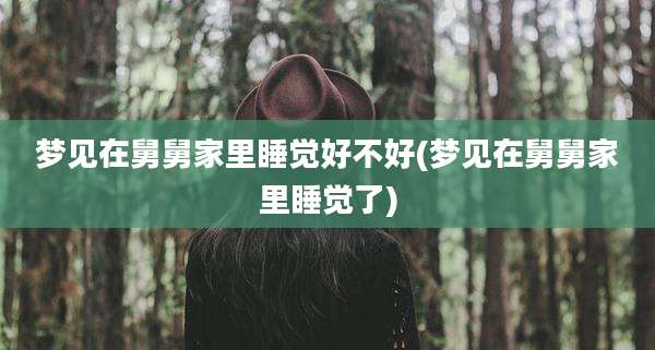 梦见在舅舅家里睡觉好不好(梦见在舅舅家里睡觉了)