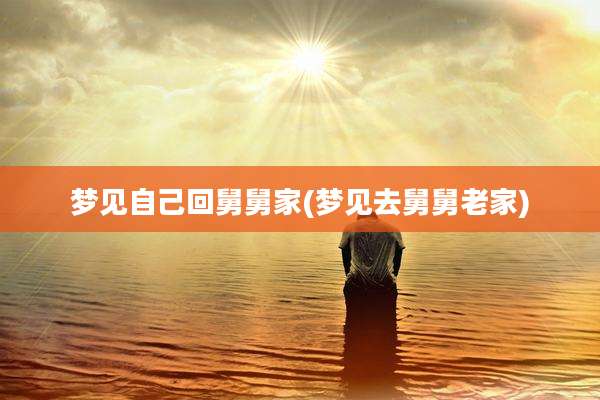梦见自己回舅舅家(梦见去舅舅老家)