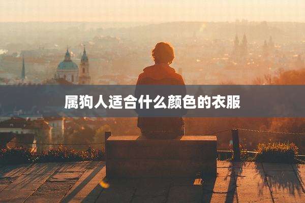 属狗人适合什么颜色的衣服