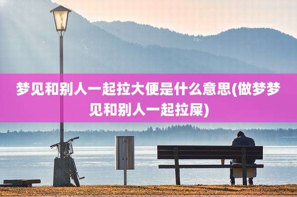 梦见和别人一起拉大便是什么意思(做梦梦见和别人一起拉屎)