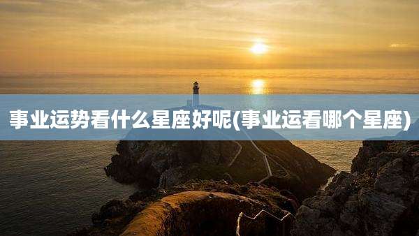 事业运势看什么星座好呢(事业运看哪个星座)