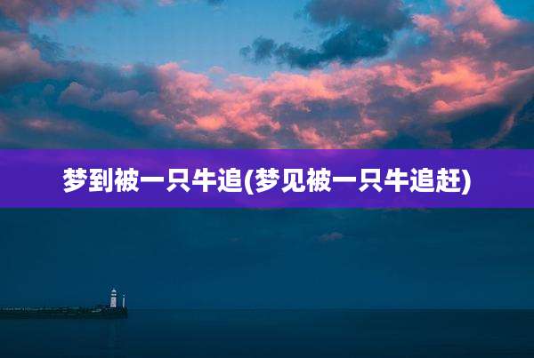 梦到被一只牛追(梦见被一只牛追赶)