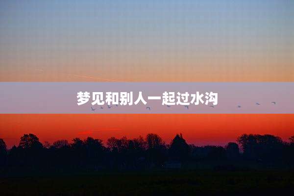梦见和别人一起过水沟