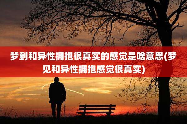 梦到和异性拥抱很真实的感觉是啥意思(梦见和异性拥抱感觉很真实)