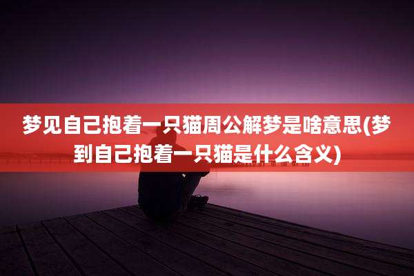 梦见自己抱着一只猫周公解梦是啥意思(梦到自己抱着一只猫是什么含义)