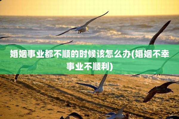 婚姻事业都不顺的时候该怎么办(婚姻不幸事业不顺利)